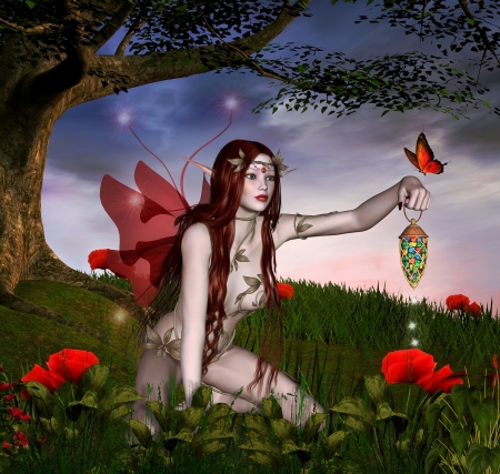 The red fairyの写真素材