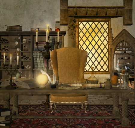 Wizard mysterious roomの写真素材