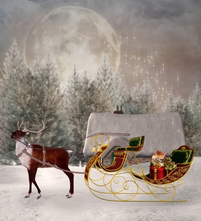 Waiting for Santaの写真素材