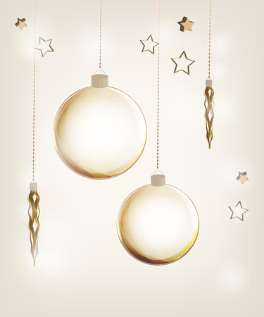 Composition with glass balls and iciclesのイラスト素材