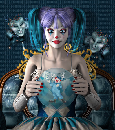 Bizarre clownの写真素材