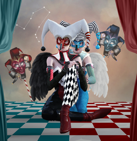 Zodiac series - Geminiの写真素材