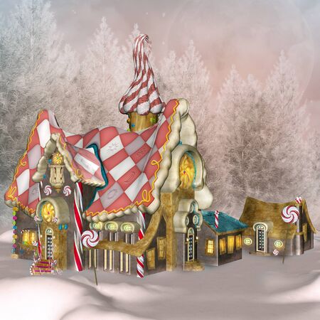 Beautiful view of the snowy seasonの写真素材