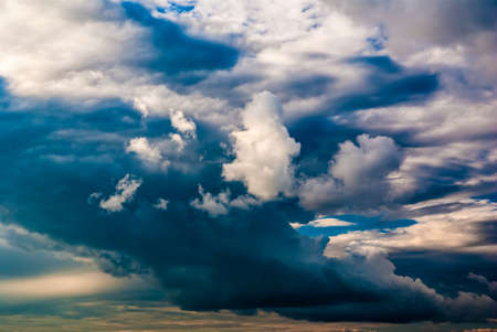 dramatic sky and clouds at sunset  sunrise の写真素材
