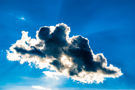 dramatic sky and clouds at sunset (sunrise)の写真素材