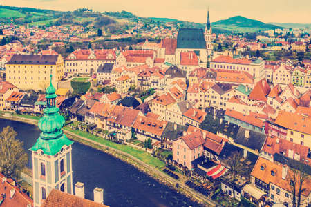 view of Cesky Krumlov. Czech republicの写真素材