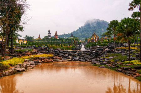 January 27, 2013 Nong Nooch Tropical Botanical Garden is a 500-acre botanical garden and tourist attraction at kilometer 163 on Sukhumvit Road in Chonburi Province, Thailand.のeditorial素材