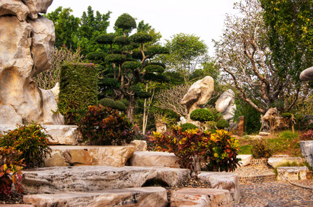 January 27, 2013 Nong Nooch Tropical Botanical Garden is a 500-acre botanical garden and tourist attraction at kilometer 163 on Sukhumvit Road in Chonburi Province, Thailand.のeditorial素材