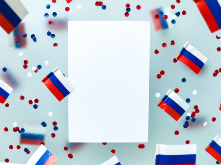 Russia Independence Day and National Flag. state holiday sovereignty. concept freedom, patriotism...