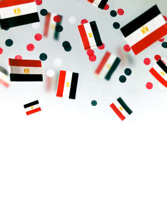 Egypt, Revolution Day. National flags foggy background. concept and flatlay memory, freedom, and patriotism. July 23, June 30, January 25の写真素材