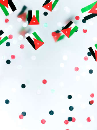 Jordan Independence Day. May 25. National flags on foggy background. concept freedom, patriotism and prideの写真素材