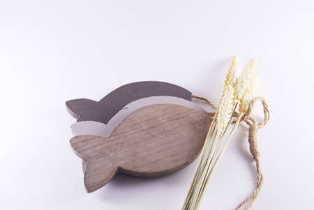 three hand made fishesの写真素材