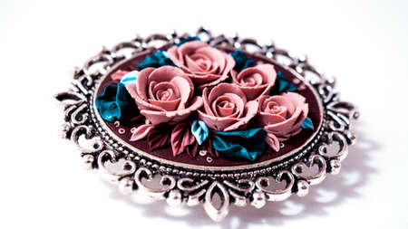 brooch rosesの写真素材