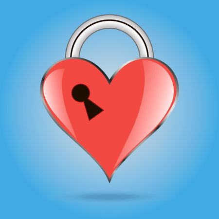 Vector image of a red heart in the form of a castleのイラスト素材
