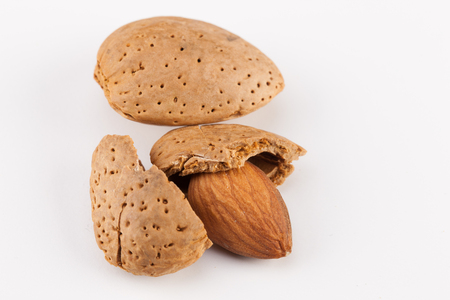 Almonds with kernels. Use it for a health concept.の写真素材