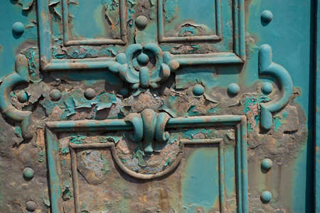 Old door rust metall on the streets of Budapest Hungaryの写真素材