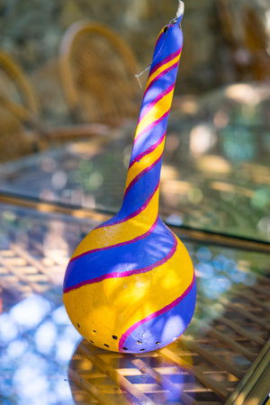 ANTALYA, TURKEY - JUNE 25, 2017: Oriental turkish lamps Pumpkin handmade