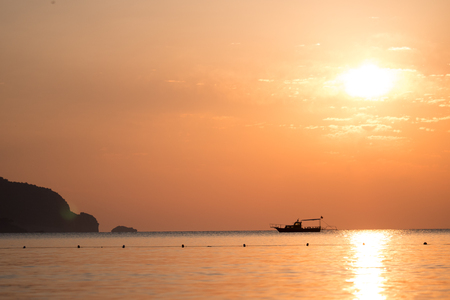 Sunrise above sea Turkeyの写真素材