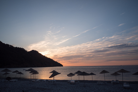 Sunrise above sea Turkeyの写真素材