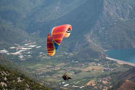 Paragliding tandem, ANTALYA, TURKEY - JUNE 25, 2017のeditorial素材