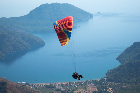 Paragliding tandem, ANTALYA, TURKEY - JUNE 25, 2017のeditorial素材