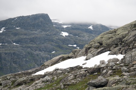The view from near Trollitunga fjord in Norwayの写真素材