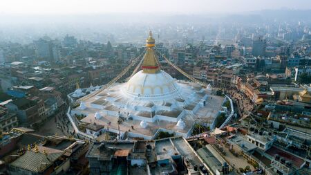 Stupa Bodhnath Kathmandu, Nepal - October 26, 2017のeditorial素材