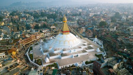Stupa Bodhnath Kathmandu, Nepal - October 26, 2017のeditorial素材