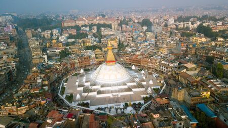 Stupa Bodhnath Kathmandu, Nepal - October 26, 2017のeditorial素材