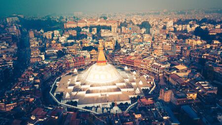 Stupa Bodhnath Kathmandu, Nepal - October 26, 2017のeditorial素材
