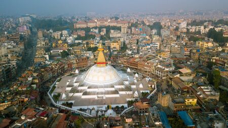 Stupa Bodhnath Kathmandu, Nepal - October 26, 2017のeditorial素材