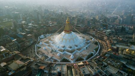 Stupa Bodhnath Kathmandu, Nepal - October 26, 2017のeditorial素材