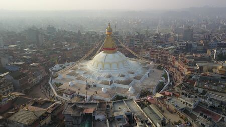 Stupa Bodhnath Kathmandu, Nepal - October 26, 2017のeditorial素材