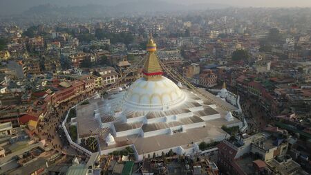 Stupa Bodhnath Kathmandu, Nepal - October 26, 2017のeditorial素材