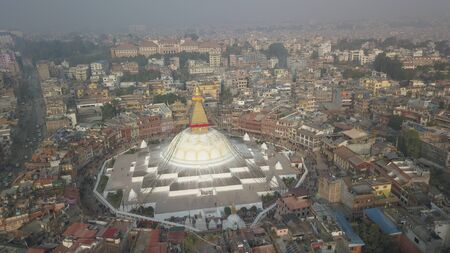 Stupa Bodhnath Kathmandu, Nepal - October 26, 2017のeditorial素材