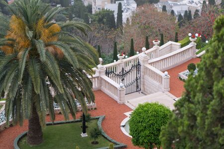 Garden and terraces Haifu, Israel - March 24, 2018のeditorial素材