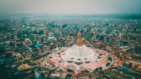 Stupa Bodhnath Kathmandu, Nepal - October 12, 2018のeditorial素材