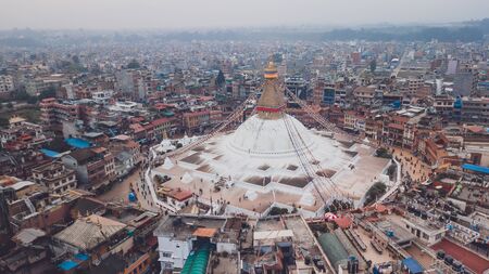Stupa Bodhnath Kathmandu, Nepal - October 12, 2018のeditorial素材