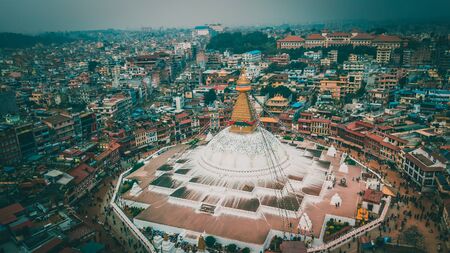 Stupa Bodhnath Kathmandu, Nepal - October 12, 2018のeditorial素材