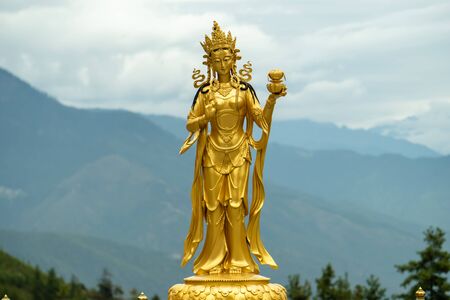 The Dzong Monastery in Bhutan Himalayas mountainの写真素材