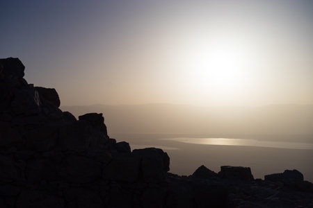 Massada Ancient Historical places of Israelの写真素材