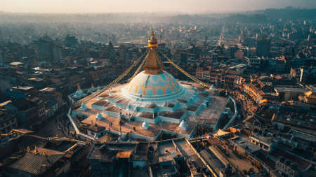 Bodhnath Stupa in Nepalの写真素材