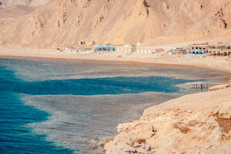 Blue Hole in the Red Sea in Egyptの写真素材