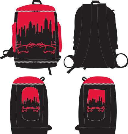backpacks and duffel bags designs illustration and vector templatesのイラスト素材