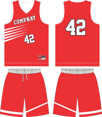 Basketball uniform mock up template design for basketball club Illustration vectorのイラスト素材