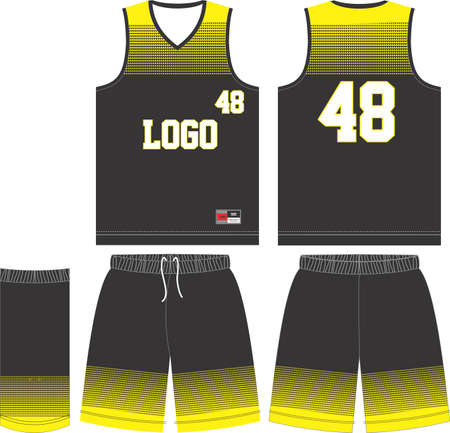 Basketball uniform mock up template design for basketball club Illustration vectorのイラスト素材