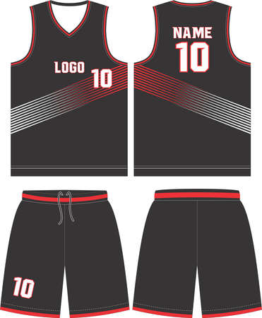 Basketball uniform mock up template design for basketball club Illustration vectorのイラスト素材