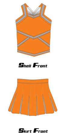 custom design mock up cheer leading uniforms illustrationsのイラスト素材