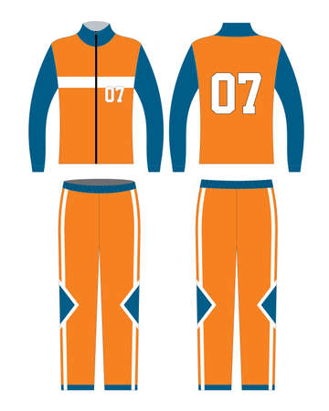 Custom Designs Track Suits Mock ups templates Illustrations vectorsのイラスト素材