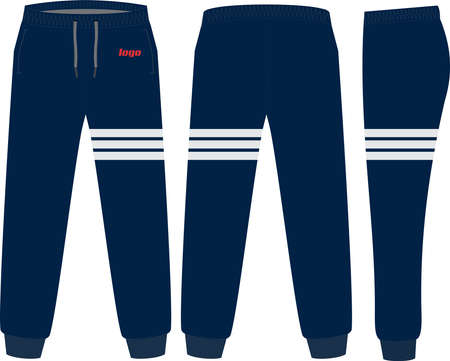 Sweat Pants Design Mock ups Template illustrations vectorsのイラスト素材